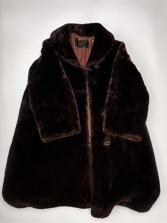 Com-Ell Furs Jackets & Blazers - Vintage Com-Ell Furs Genuine Fur Coat (Likely Mouton/Sheared Lamb) Dark Brown